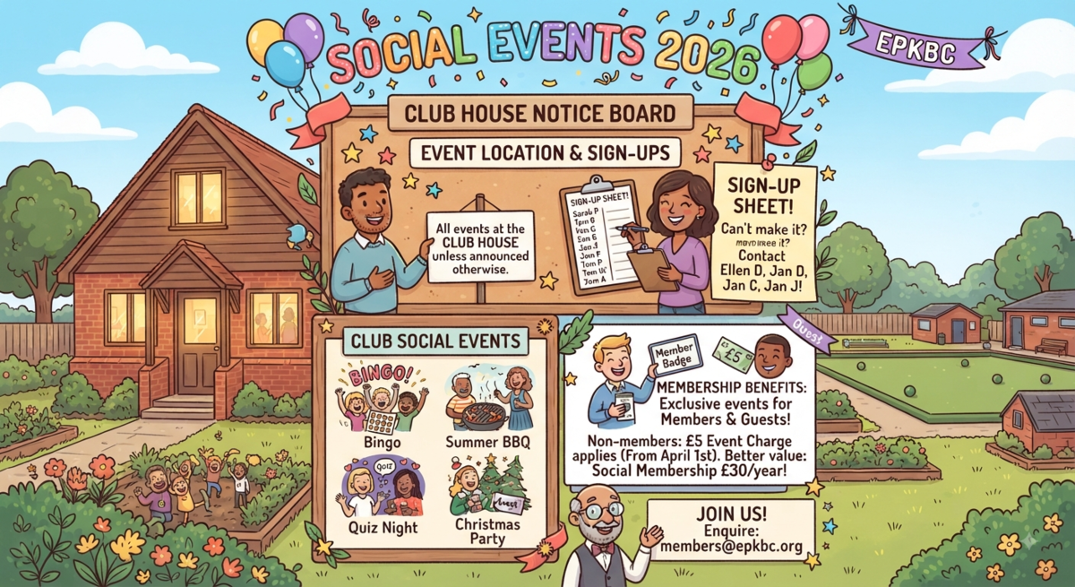 East Preston & Kingston Bowls Club Social Events 2026