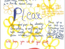 Posters created by the children of our community