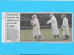 Whitstable Bowling Club Old photos/press articles