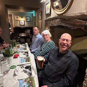Current councillors and our clerk join Tony and Janet Bracey