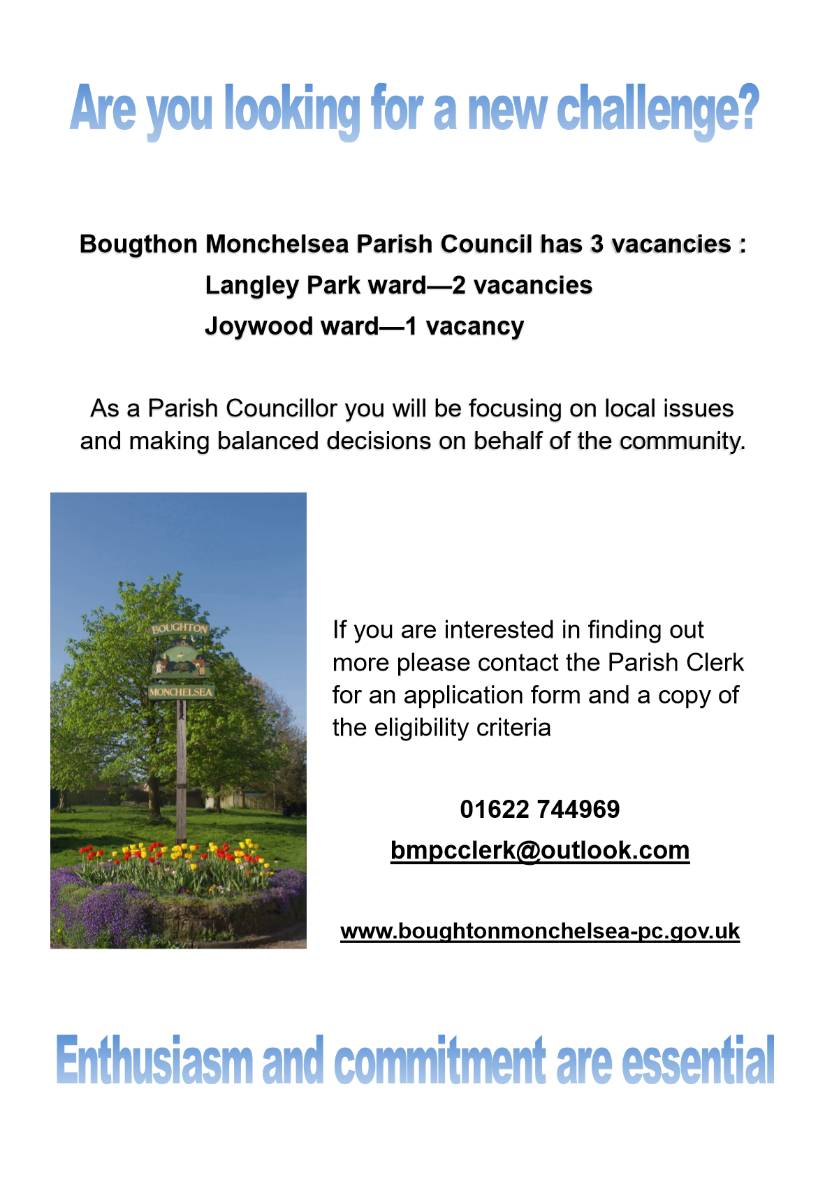 Boughton Monchelsea Parish Council Vacancies