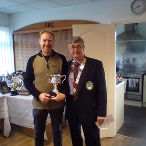 Gents two wood winner Kevin Taylor