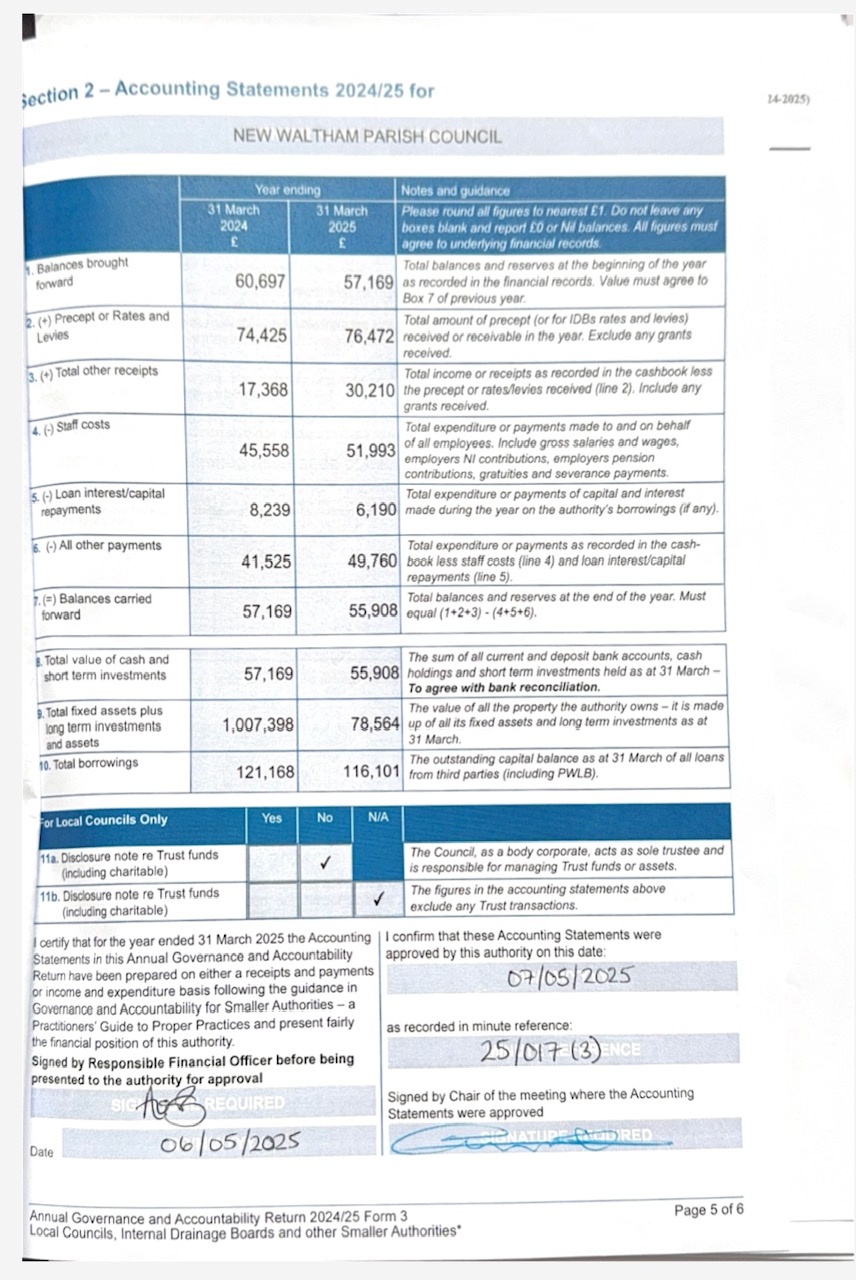NWPC Section 2: Accounting Statement 2024/5