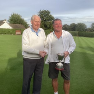 Barry Cooper, winner of the Alan Coleman Trophy, with runner-up Peter Stokes
