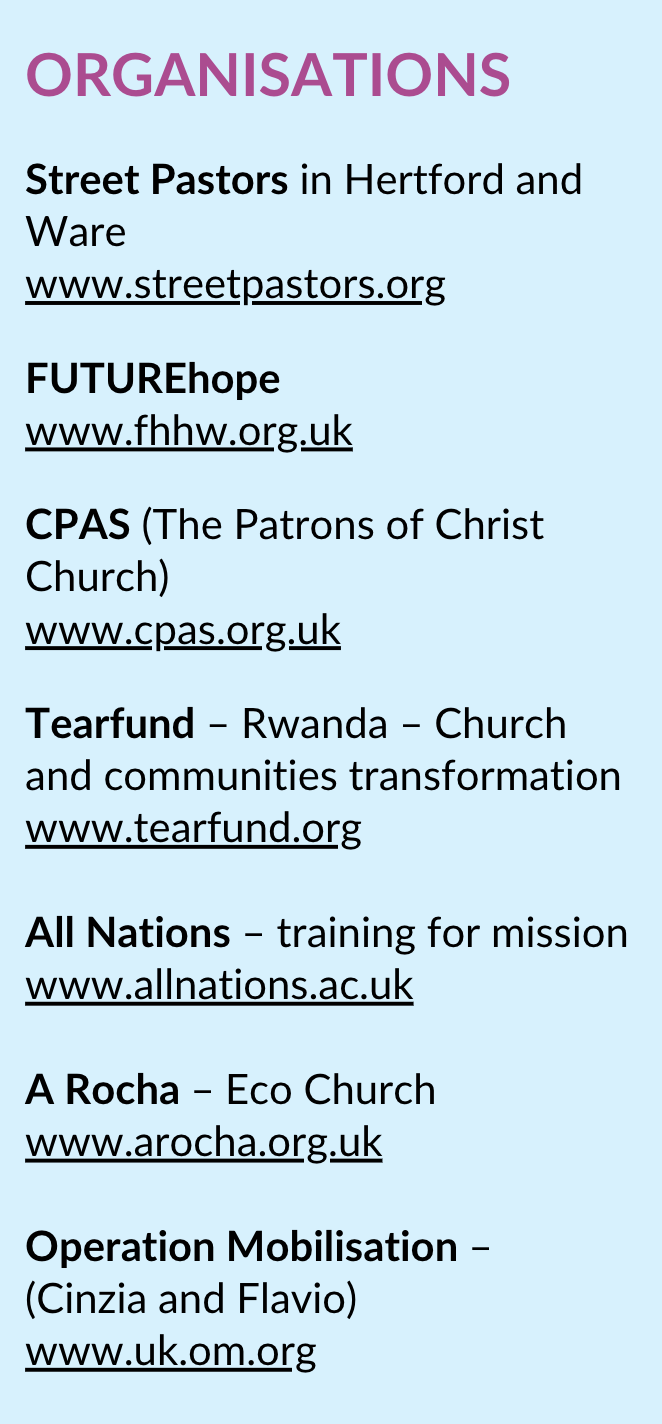 Christ Church Ware MISSION PARTNERS