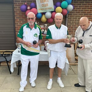 Two Woods Finalists Robin Bramson ans Bill Draycott with Sponsor Gordon Price
