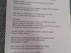 Barnet Bowls and Croquet Club Centenary Celebrations