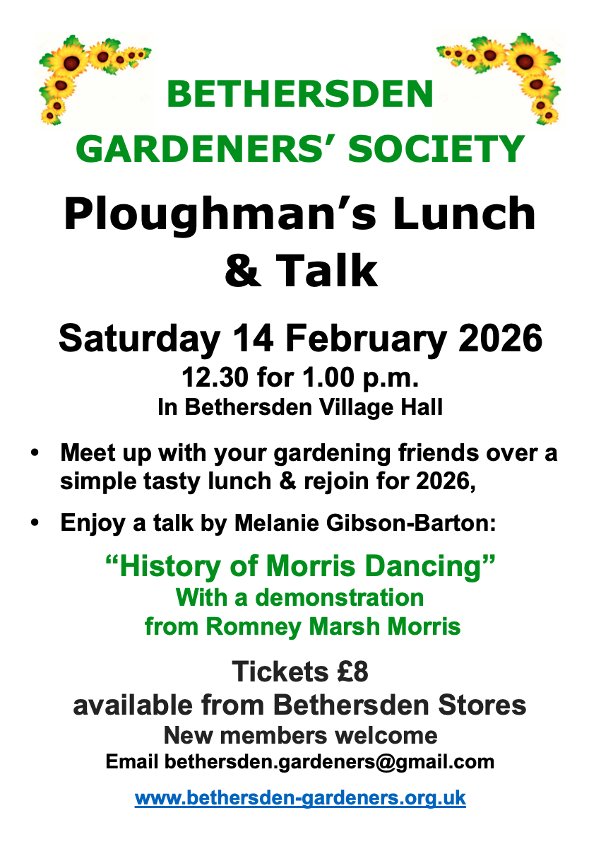 BETHERSDEN GARDENERS' SOCIETY Next Event(s)