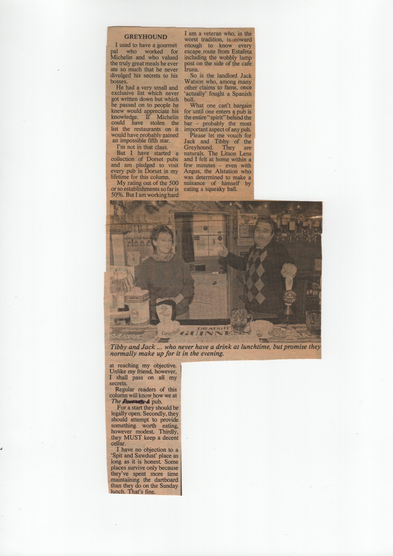 Sydling St Nicholas History Society Scrap Book Page