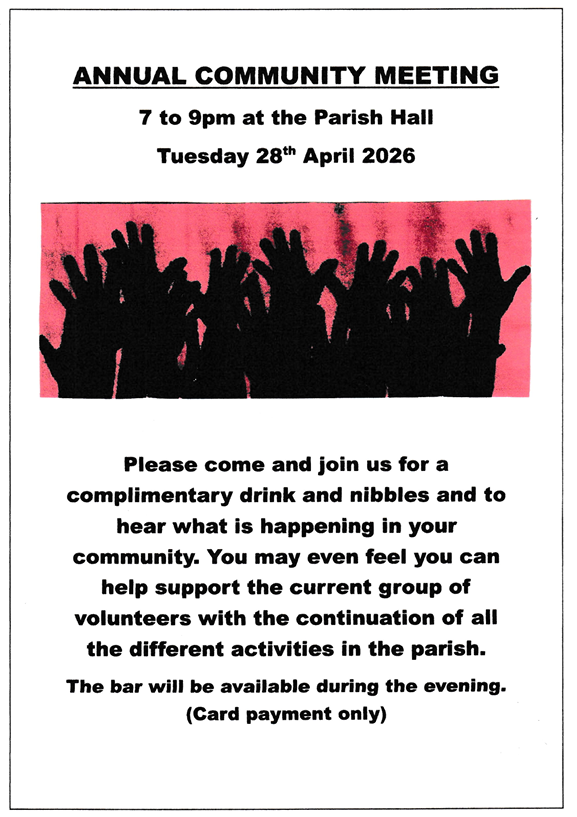 Annual Community Meeting - 28th April 2026