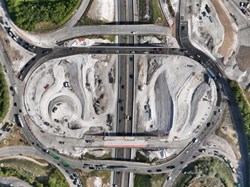 Re-opened roundabout