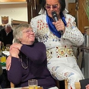 Ann with Elvis cabaret night