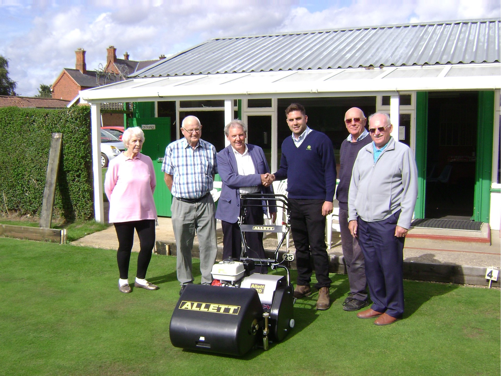 Members of the Committee with our new mower in September, 2018.