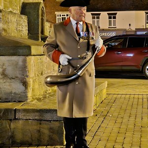 'Gunner' Mardon in action as a Ripon hornblower