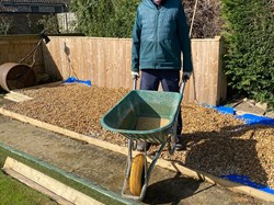 Ground cleared & gravel installed