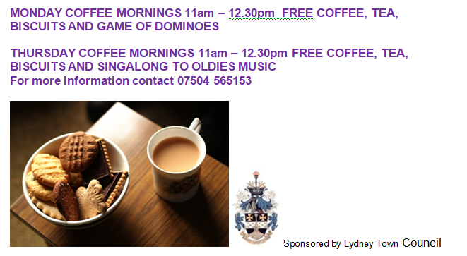 Monday and Thursday Coffee mornings to support isolated members of the community