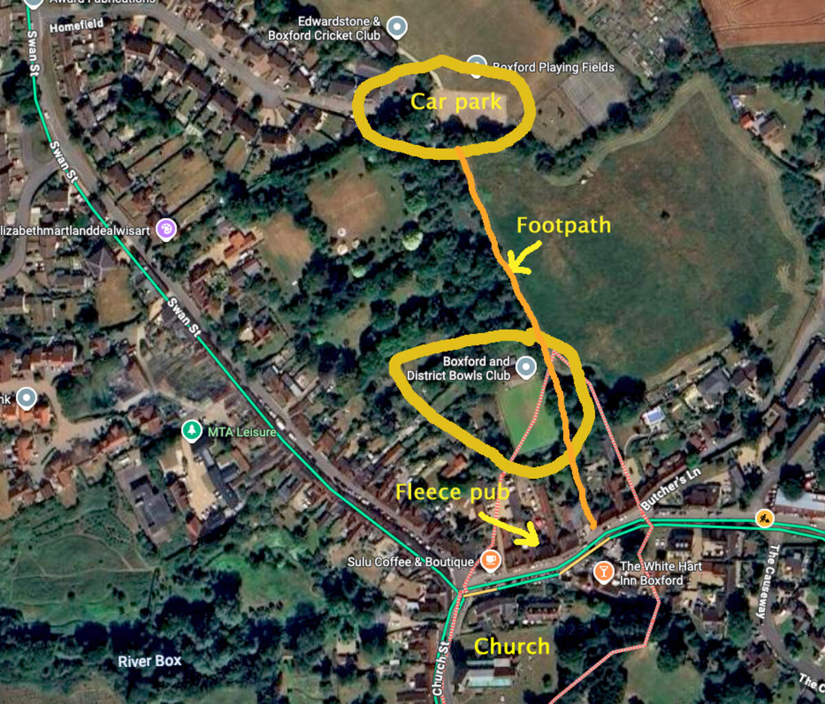 Please use car park where possible.