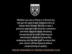 Henfield Bowling Club Golden Barn Garage
