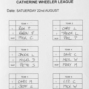 Boughton-Under-Blean Bowls Club Team selections