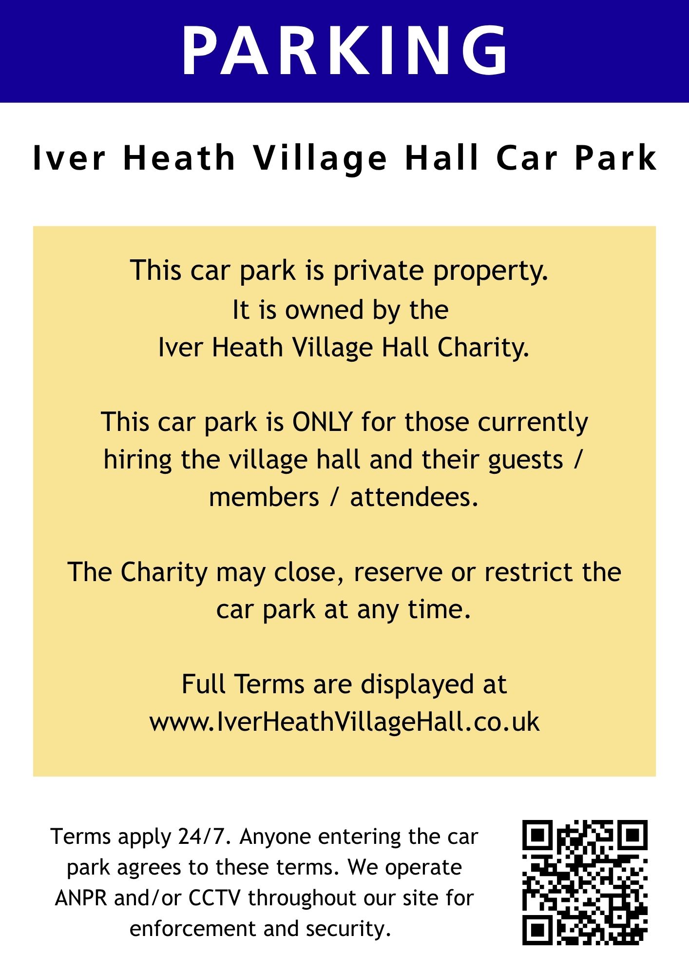 Iver Heath Village Hall Our Car Park