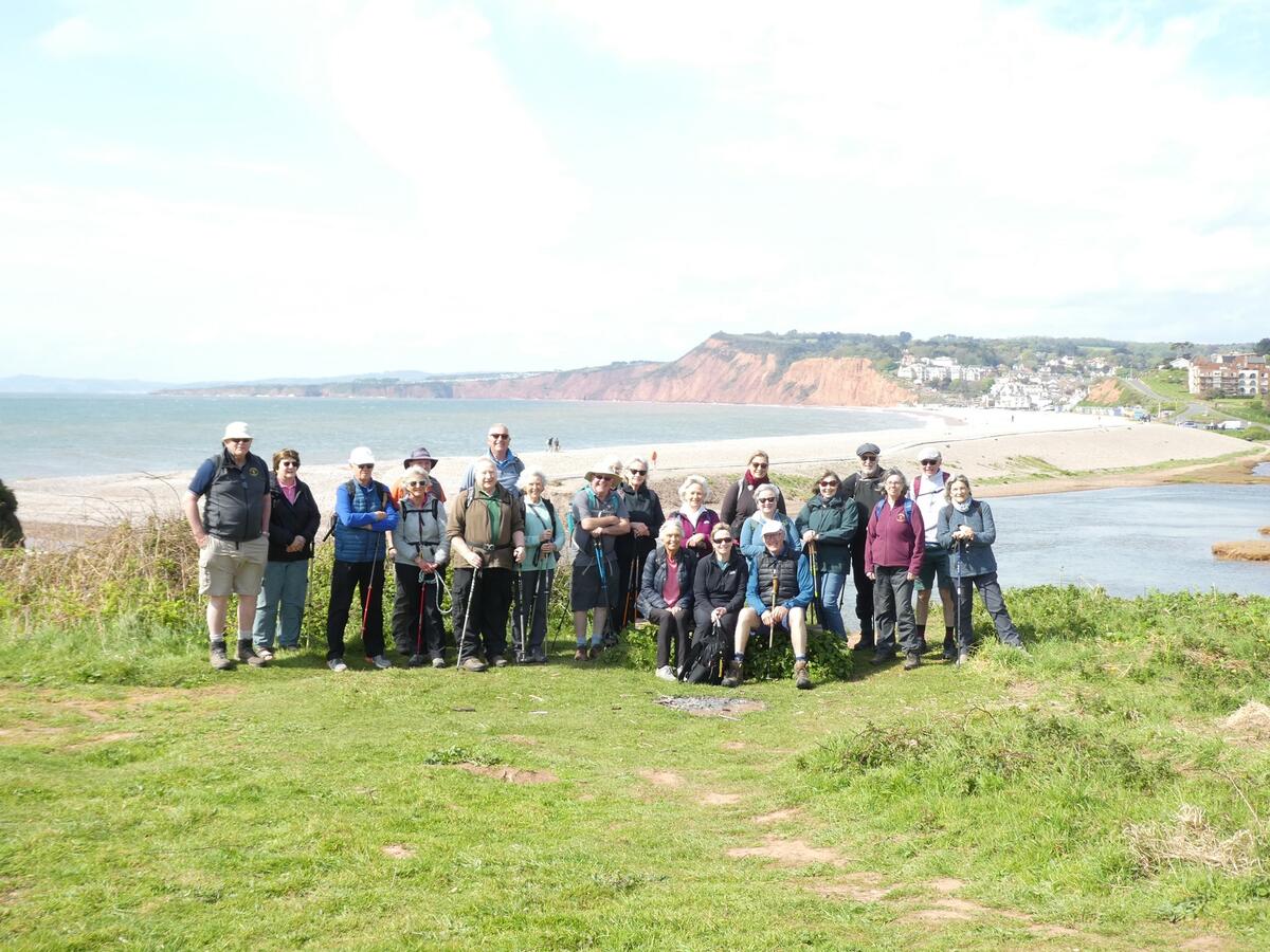 On Coast Path, River Otter behind.