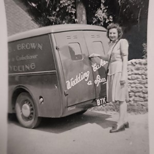 Mary Brown with Bakers Van