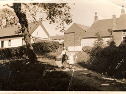 View between The Crof and the back of Hollow Creek Farm