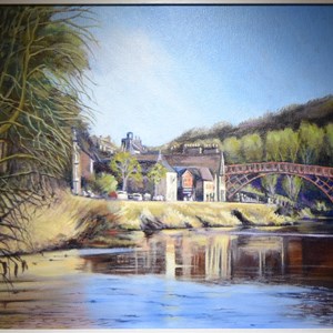 'The Iron Bridge' Oil by Anthony Reeves