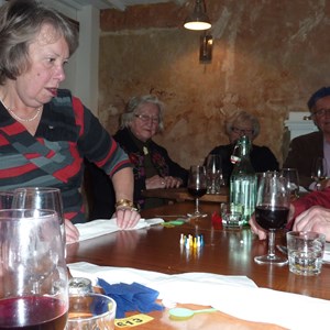 Clockwise from left - Susan Rand, Margarite Kampa, Eileen Bondson, John Boughton, Ros Boughton