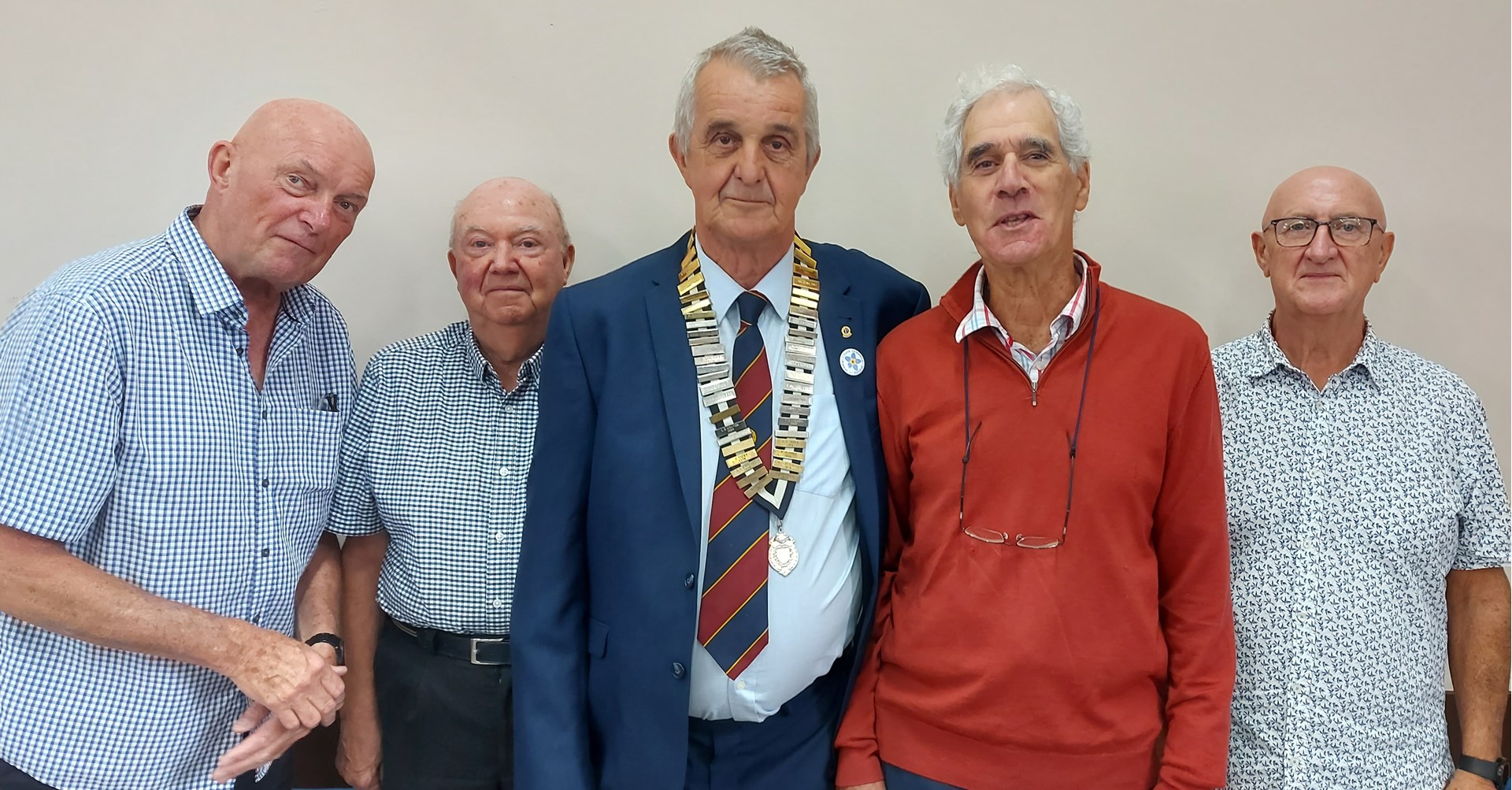 L-R John Polley (Secretary), Brian Tucker (Member), John Pearce (Chairman), Ian Gasper (Speaker & Chris Inch (Speaker Finder)