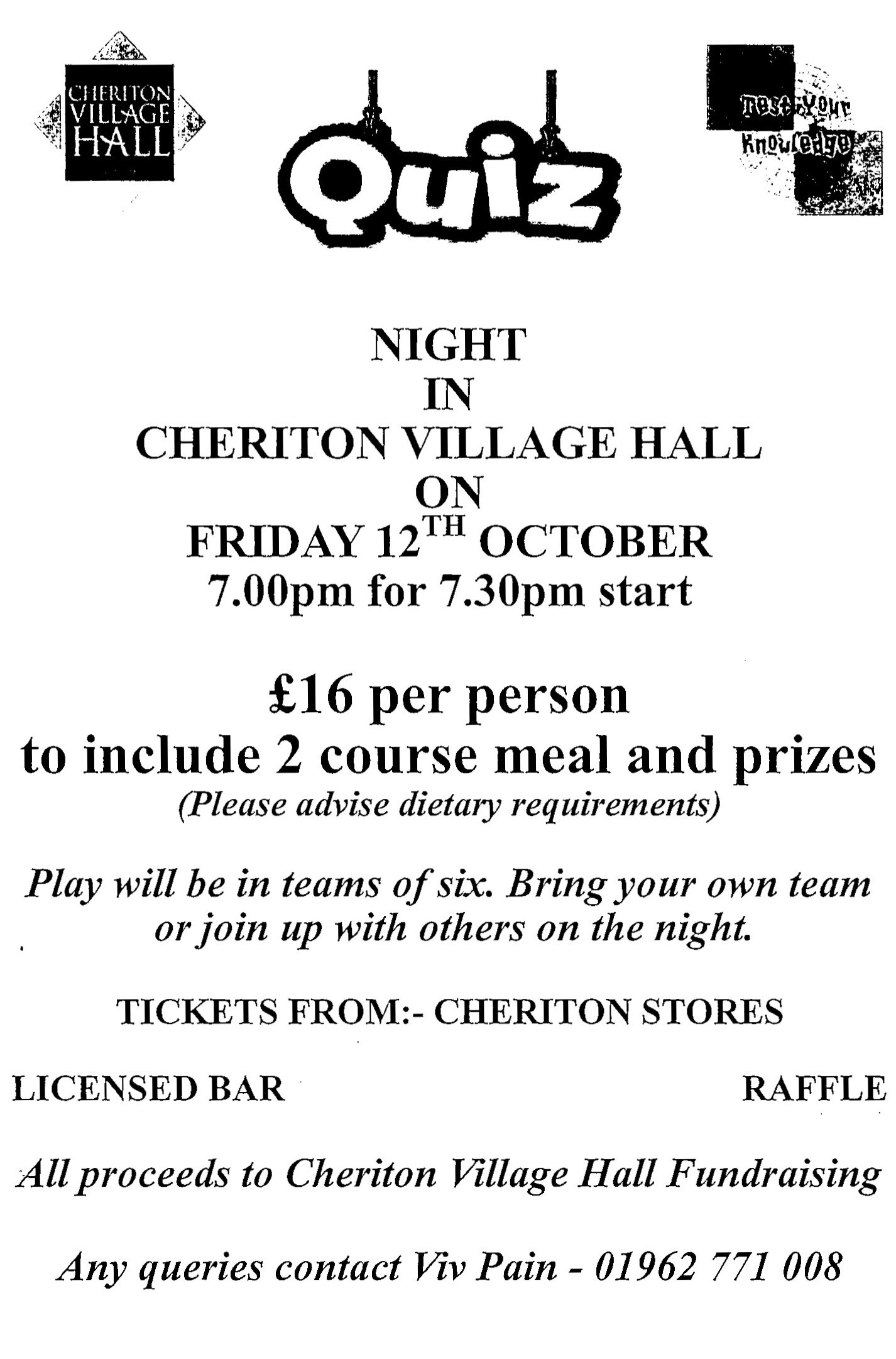 Cheriton Village Hall, Past Events 2018 cont