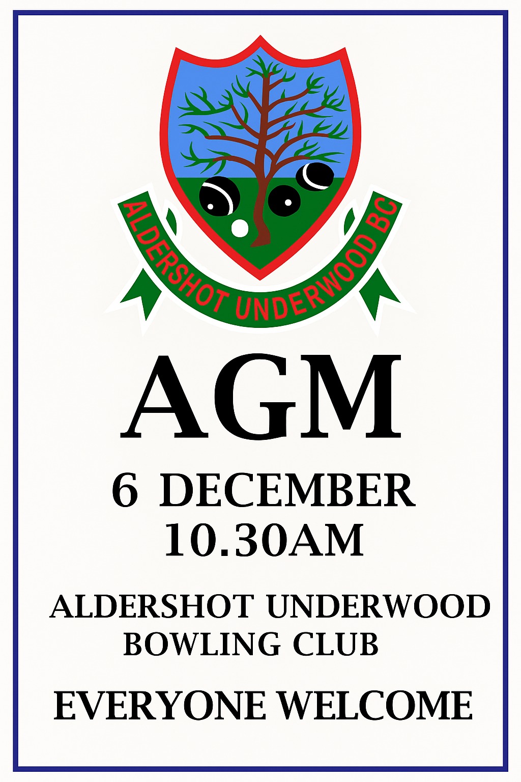 Aldershot Underwood Bowls Club Social Diary