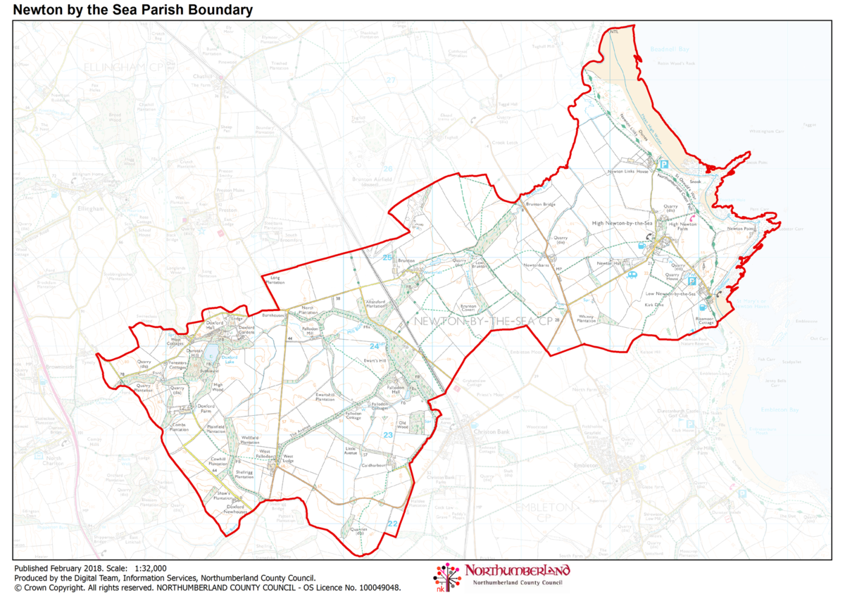 Newton by the Sea Parish Map