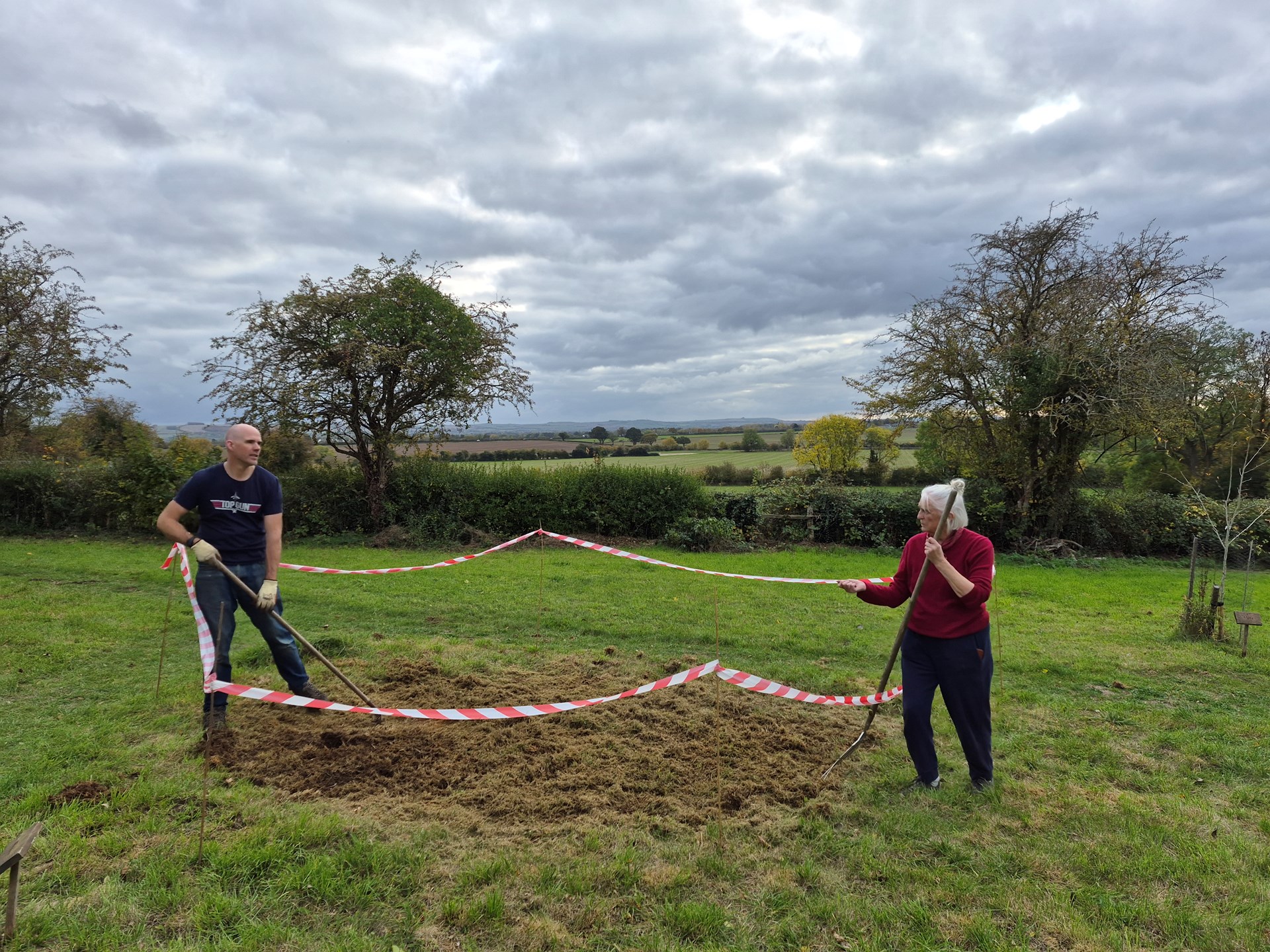 Clearing the ground for planting