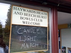 Haywards Heath & Beech Hurst Bowls Club Candle Light Match 2019.