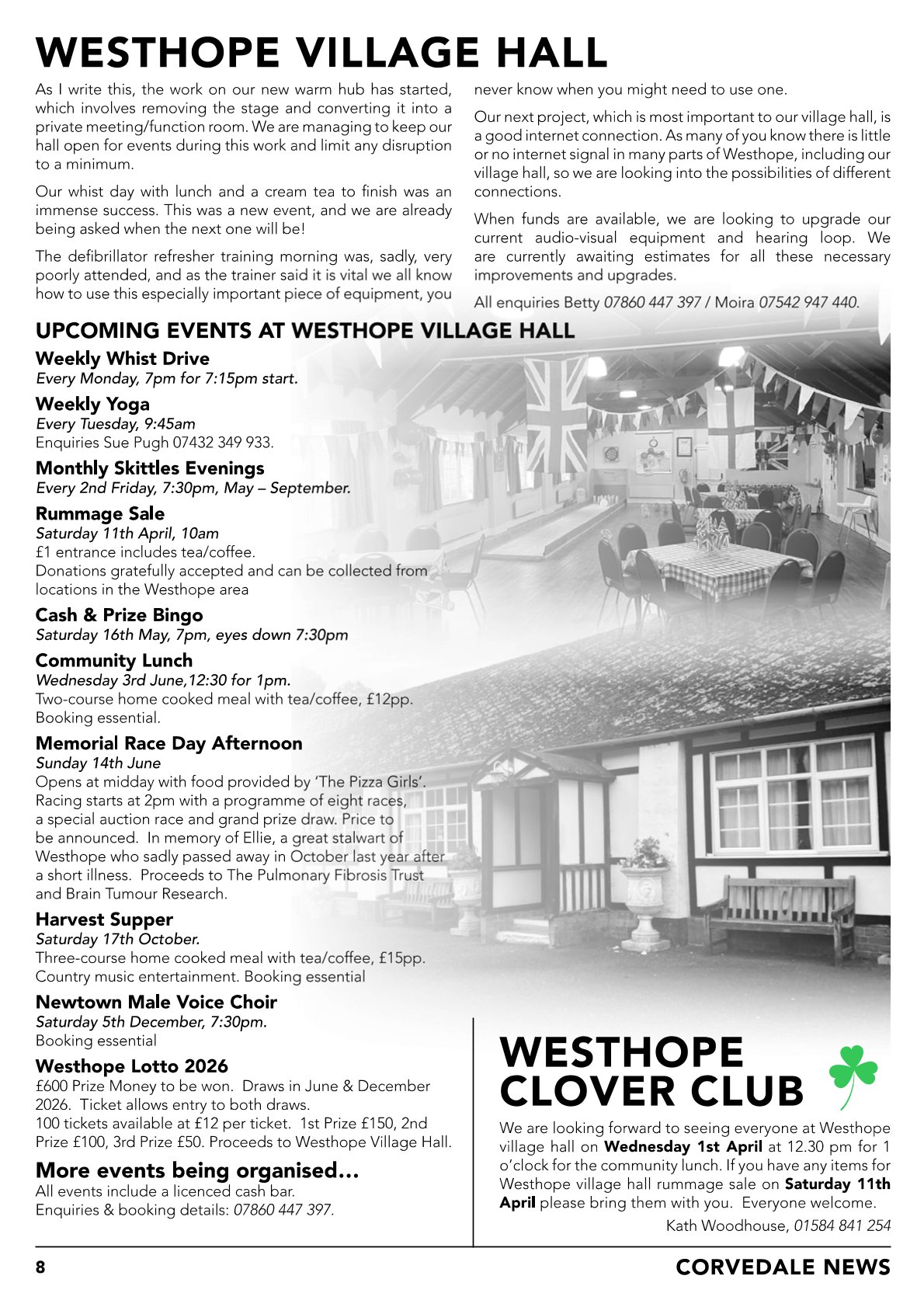 Diddlebury Parish Council WestHope Village Hall