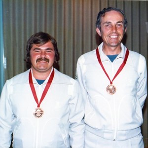 Winning the bronze medal with Ray Williams at the 1978 Commonwealth Games