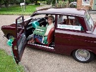 The baton arrived from Winthorpe WI in a Ford Consul