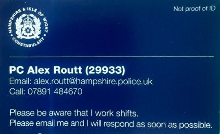 Farringdon Parish Council Hampshire Our Local Bobby - Police