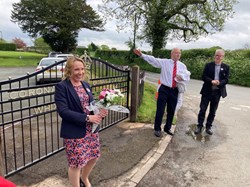 With Helen Morgan MP at Gate unveil