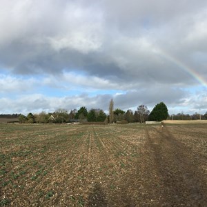 Rainbow over Winterbourne Stoke - Kate Glyn-Owen