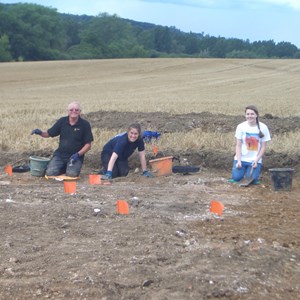 Jim, Eleanor and Freya start to unearth a wonderful find – another building on this amazing site!