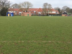 view from top of playing field looking towards Rookery Court