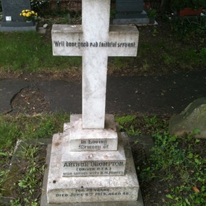 Drive Arthur Brompton's grave, All Saints Churchyard