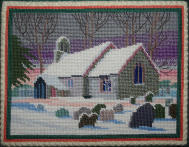 St. Margaret's Church winter scene kneeler