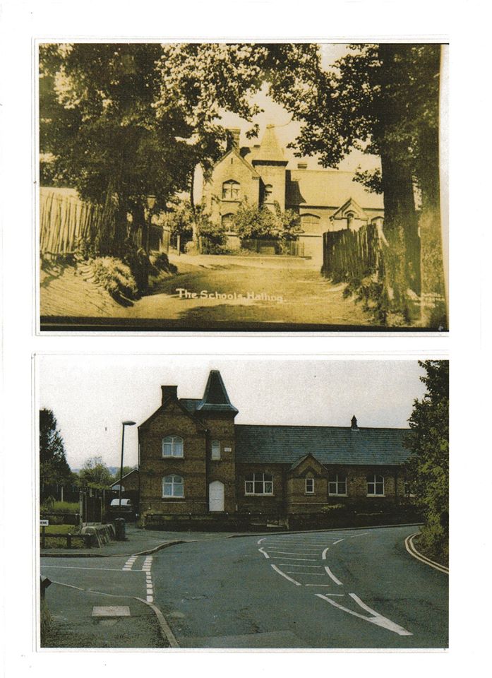 A 'then and now' pic of the old Halling School, now private apartments.