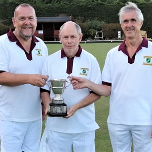 BH 2-Wood Triples Winners - Purbrook Heath’s Dave Jelley, Mark Berry and Tony Wall