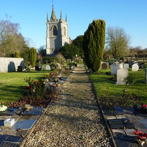 The Burial Ground loking towards St Leonard's Church