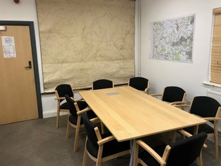 The council office ready for a committee meeting