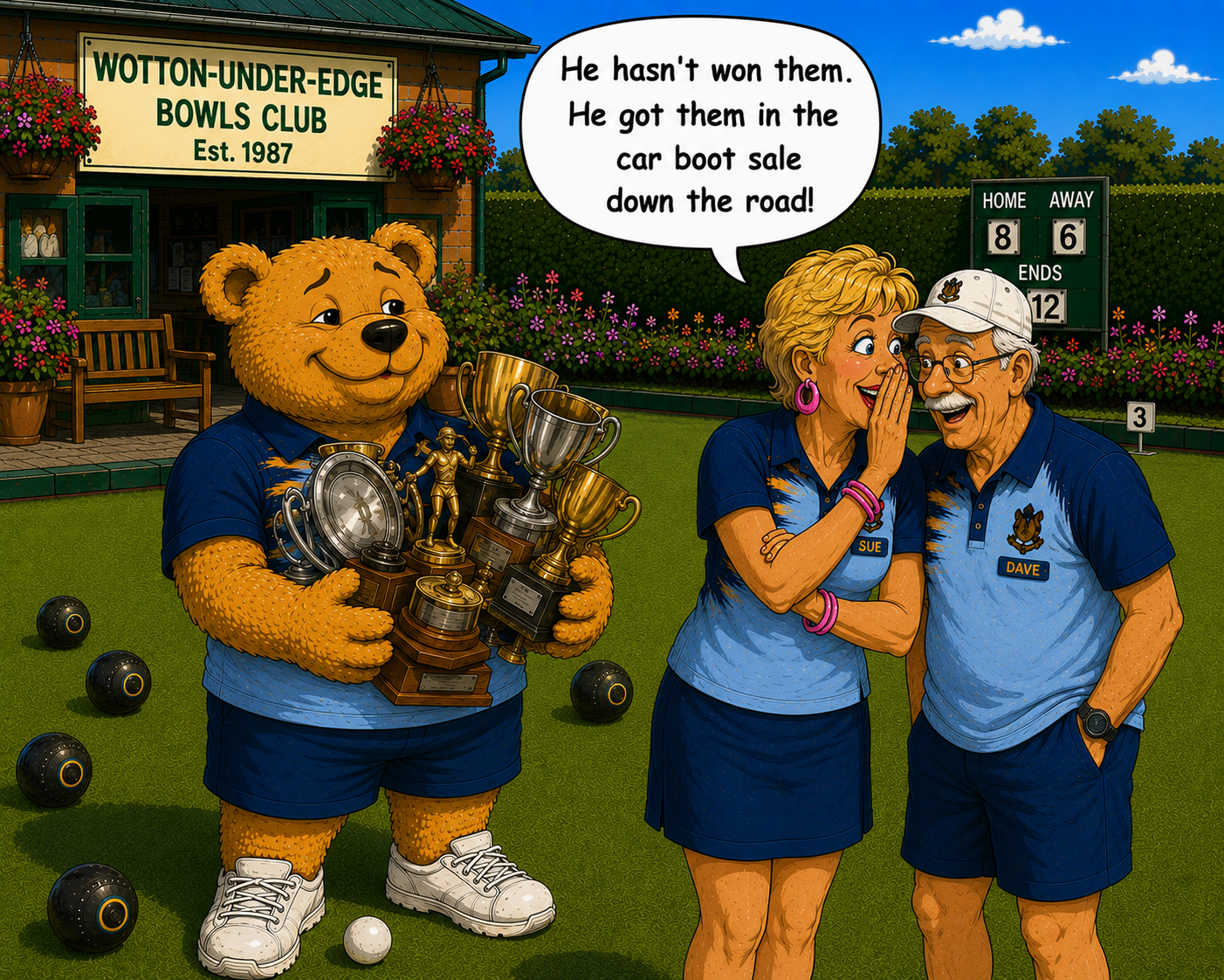 Wotton Bowls Club Rupert the Bowling Bear #2